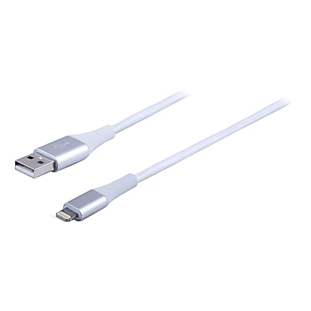 Ativa® USB Type-A To Lightning Charge And Sync Cable, 9', White, 45902
