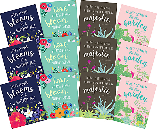 Barker Creek Art Prints, 8" x 10", Petals & Prickles Collection, Set Of 12 Prints
