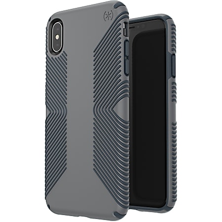 Speck Presidio Grip iPhone Xs Max Case - For Apple iPhone Xs Max - Graphite Gray, Charcoal Gray - Impact Absorbing, Scratch Resistant, Shatter Resistant, Anti-slip, Drop Resistant, Temperature Resistant, Chemical Resistant, Crack Resistant