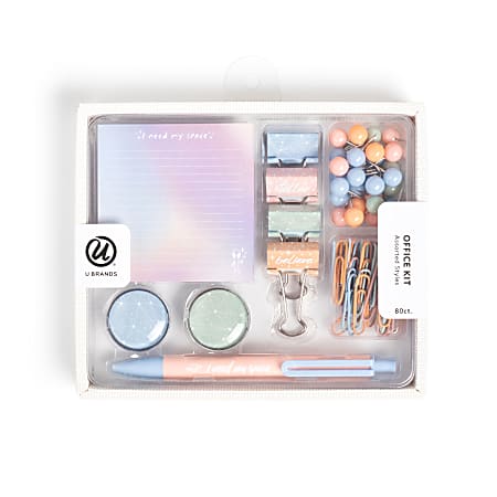 U Brands® Novelty Stationery Kit, Galactic Mirage, Kit Of 80 Pieces