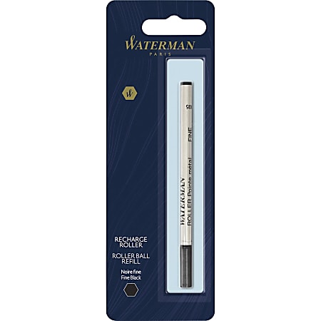 Waterman Fine Point Rollerball Pen Refill - Fine Point - Black Ink - 1 Each