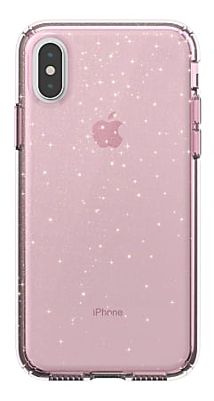 Speck Presidio iPhone® XS/X Case, Bella Pink/Gold Glitter