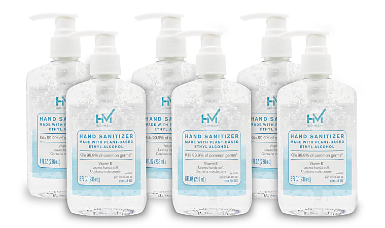 Highmark&reg; Original Hand Sanitizer, Fresh Scent, 8 Oz, Clear, Case Of 6 Bottles