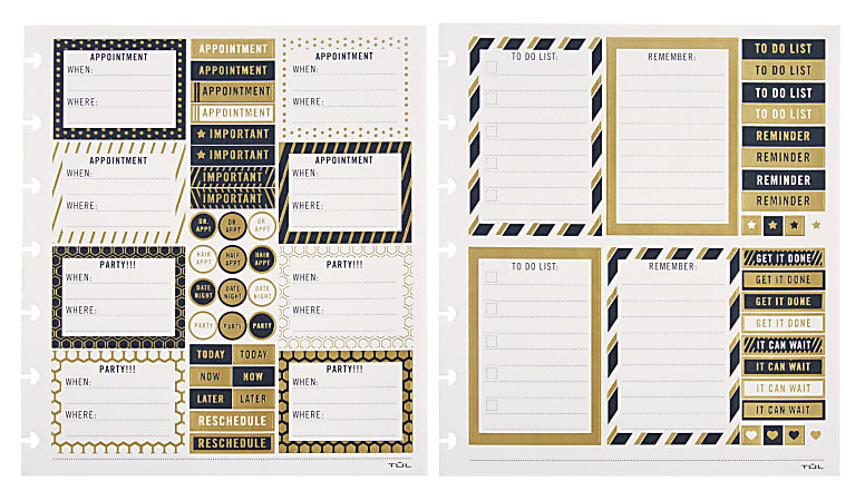 TUL™ Custom Note-Taking System Discbound Organization Stickers, Assorted, Pack Of 4 Sheets