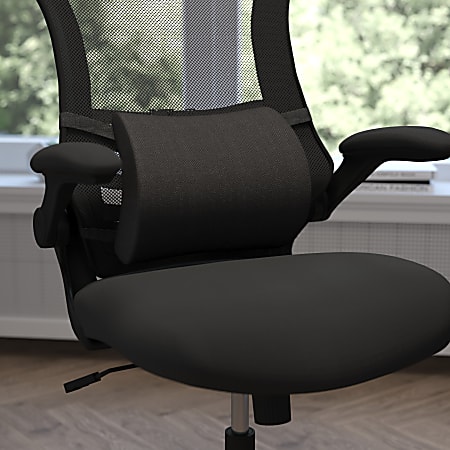 Flash Furniture Rey Lumbar Support Back Pillow With Adjustable Straps Black Office Depot