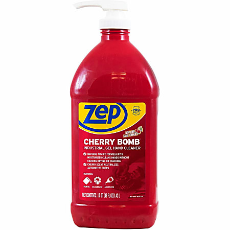 Zep Commercial Cherry Bomb Gel Hand Cleaner Cherry Scent 48 fl oz