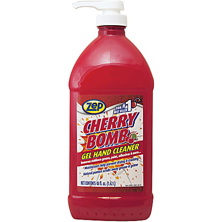 Zep Commercial Cherry Bomb Gel Hand Cleaner - Cherry Scent - 48 fl oz (1419.5 mL) - Red