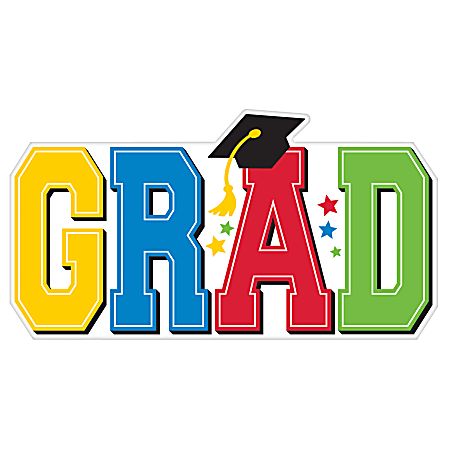 Amscan Jumbo Grad Cutouts, 16" x 21", Multicolor, Pack Of 2 Cutouts
