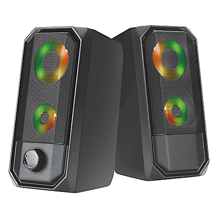 BeFree Sound 2.0 Computer Gaming Speakers With LED RGB Lights