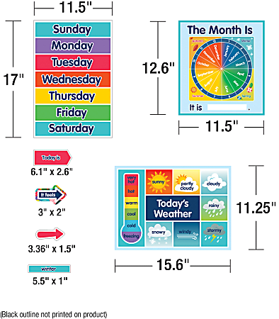 Carson Dellosa Farmhouse 123PC Classroom Calendar Bulletin Board Set