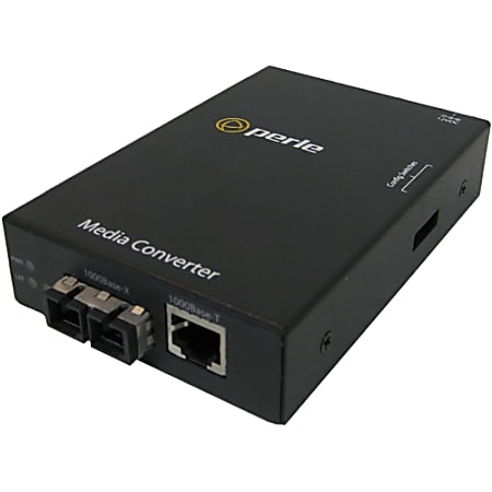 Perle S-1000-S2SC120 Media Converter - 1 x Network (RJ-45) - 1 x SC Ports - 1000Base-T, 1000Base-ZX - 74.56 Mile - External, Rail-mountable, Rack-mountable, Wall Mountable