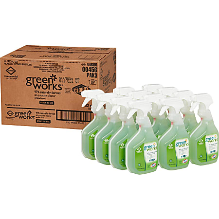 Clorox Commercial Solutions Green Works All Purpose Cleaner - Spray - 32 fl oz (1 quart) - 216 / Bundle - Green