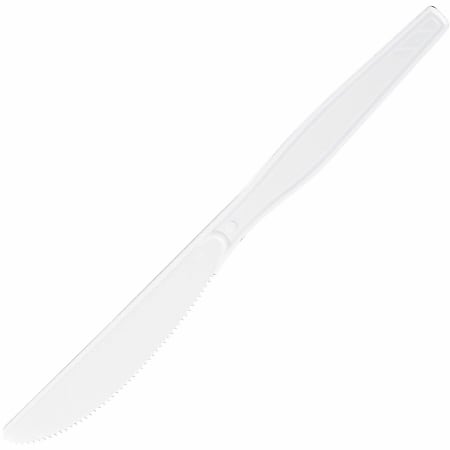 Genuine Joe Heavyweight Disposable Knives - 1 Piece(s) - Knife - 1 x Knife - Disposable - White - 1000 / Carton