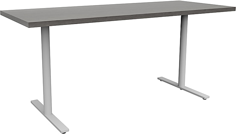 Safco® Jurni Multi-Purpose Post Leg Table With Glides, 29”H x 24”W x 60”D, Asian Night/Silver