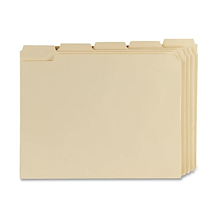 Oxford® 1/5-Cut File Folders, Letter Size, Manila, Box Of 100