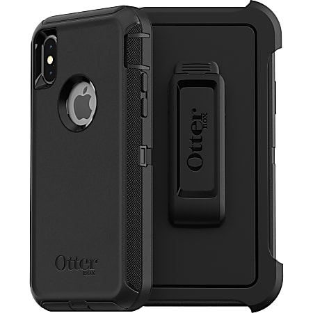 OtterBox Defender Carrying Case (Holster) Apple iPhone XS, iPhone X Smartphone, Black, 7759504