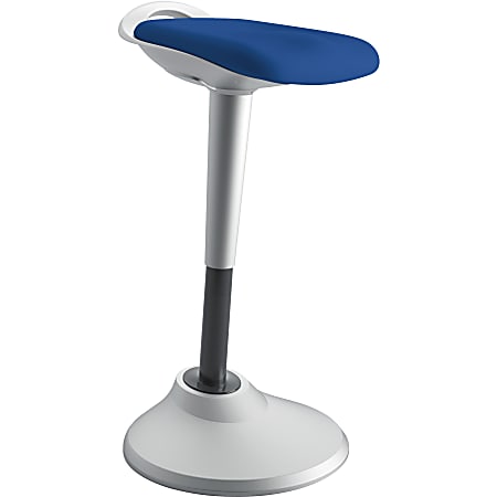 basyx by HON® Perch Hybrid Seating Chair/Stool, Blue/Silver