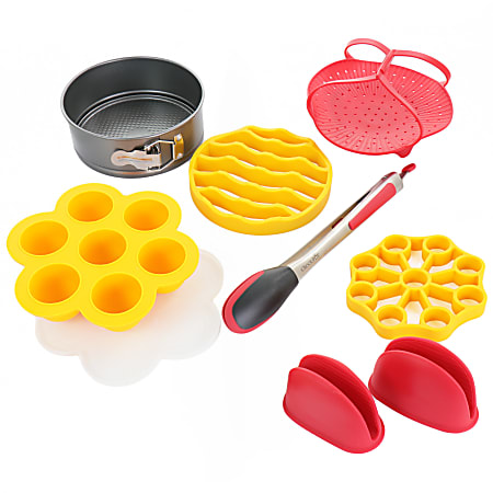 Crock-Pot 7-Piece Pressure Cooker Accessories Starter Kit, Red/Yellow