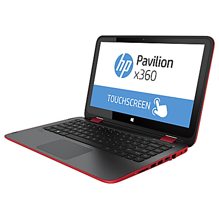 HP Pavilion x360 13-a000 13-a081nr 13.3" LCD 2 in 1 Notebook - Intel Core i5 (4th Gen) i5-4210U Dual-core (2 Core) 1.70 GHz - 8 GB DDR3L SDRAM - 1 TB HDD - Windows 8.1 - Convertible - Ash Silver, Vibrant Red