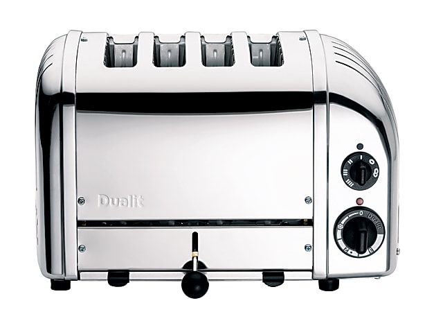 Dualit NewGen Extra-Wide Slot Toaster, 4-Slice, Polished Chrome