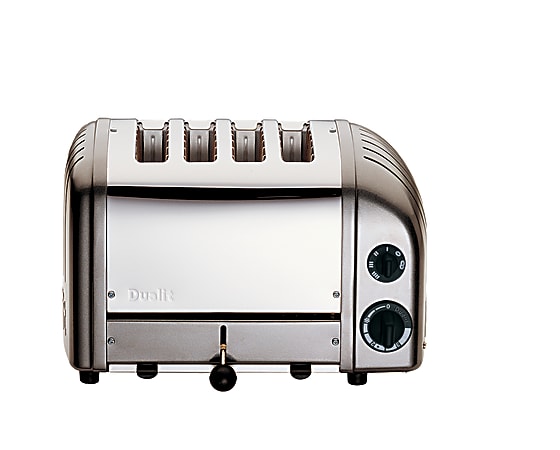 Dualit NewGen Extra Wide Slot Toaster 4 Slice Metallic Charcoal Office Depot