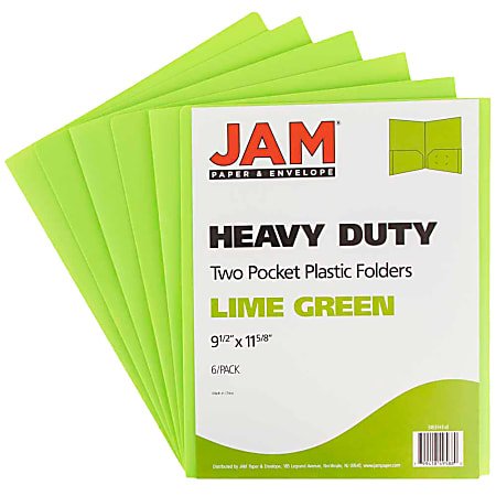 JAM Paper Heavy Duty 2 Pocket Plastic Presentation Folders 9 x 12