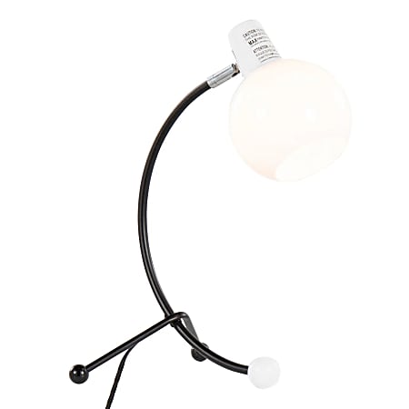 Lumisource Eileen Contemporary Task Lamp, 17-1/2"H, White/Black