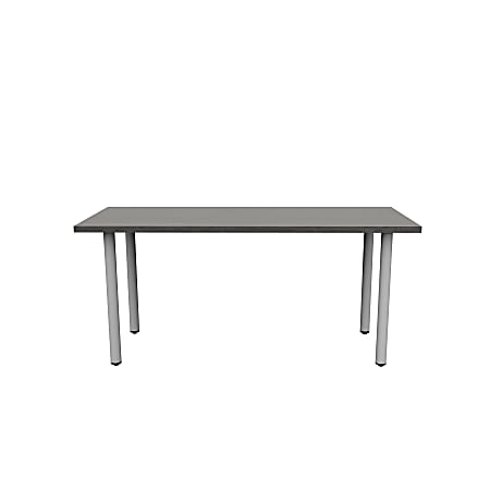 Safco® Jurni Multi-Purpose T-Leg Table With Glides, 29”H x 24”W x 60”D, Asian Night/Silver