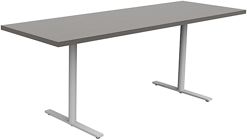 Safco® Jurni Multi-Purpose T-Leg Table With Glides, 29”H x 24”W x 72”D, Asian Night/Silver