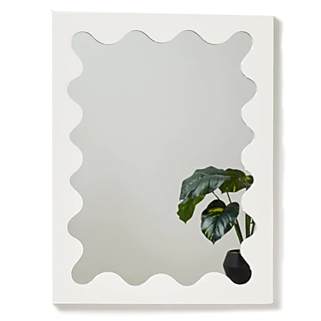 Dormify Lola Medium Ripple Mirror, White
