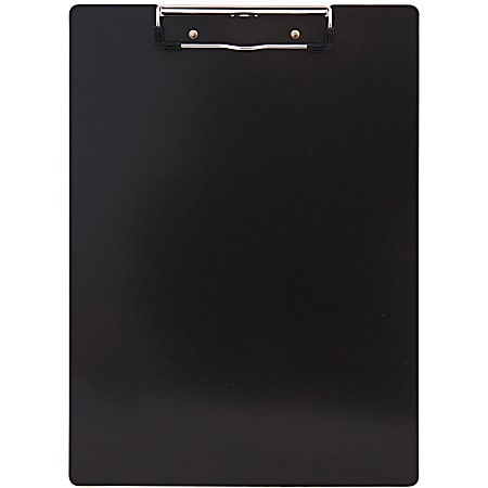 Saunders Aluminum Clipboard - 8 1/2" x 11" - Aluminum - Black - 1 Each