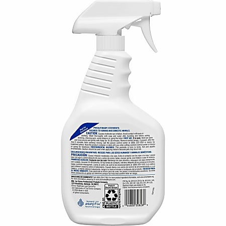 Clorox Healthcare Hydrogen Peroxide Cleaner Disinfectant Spray - 32 fl oz (1 quart) - 9 / Carton - Bleach-free, Disinfectant, Antibacterial - Clear