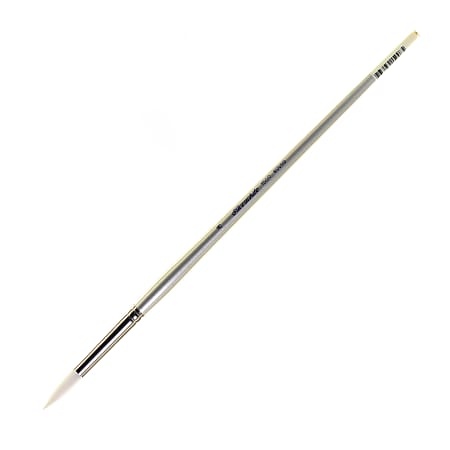 Silver Brush Silverwhite Series Long-Handle Paint Brush, Size 8, Round Bristle, Synthetic, Multicolor