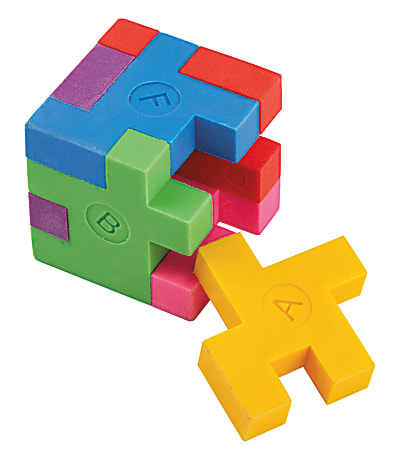 Office Depot® Brand Pencil Eraser, Small, Puzzle/Cube/Sphere