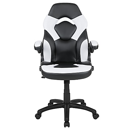 GameFitz Ergonomic Faux Leather Gaming Chair PinkWhite - Office Depot