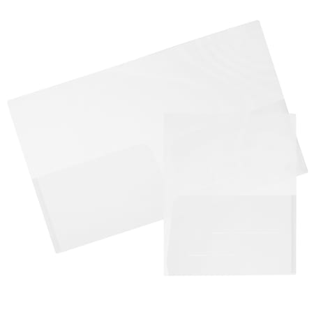 JAM Paper® Regular-Weight 2-Pocket Plastic Presentation Folders,