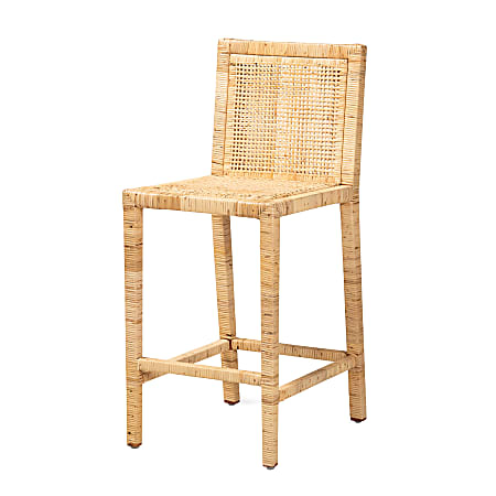 bali & pari Sofia Rattan Counter Stool, Natural