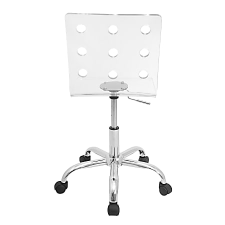 Lumisource Swiss Acrylic Office Chair ClearChrome Office Depot