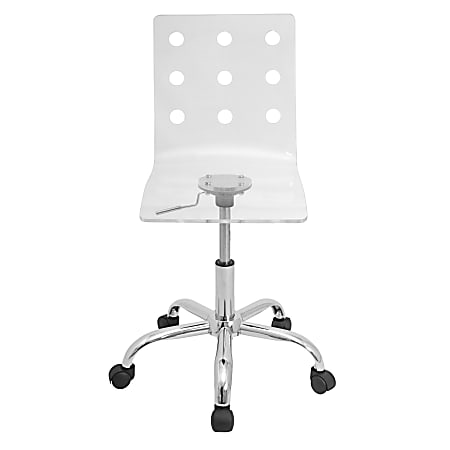 Clear plastic sales office chair