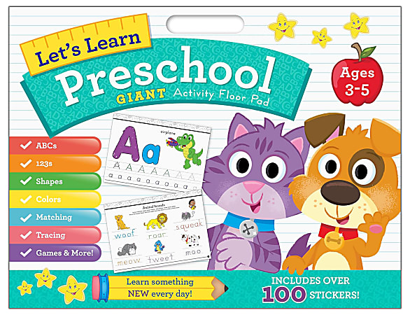 Kidsbooks Publishing Let's Learn Preschool Floor Pad Book, Total Qty 1