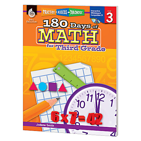Shell Education 180 Days of Math Practice Grade 3 - Office Depot