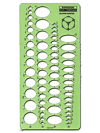 Rapidesign Ellipses Drafting Template, Ellipse Master 25% - 60%