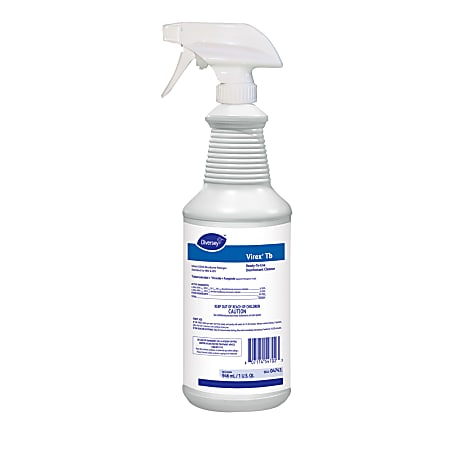 Diversey™ Virex® TB Disinfectant Cleaner, Lemon, 32 Oz, Case Of 12