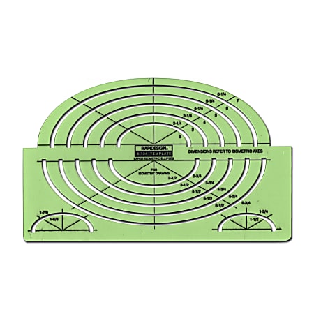 Rapidesign Ellipses Drafting Template, Large Isometric Ellipses, 25 Ellipses