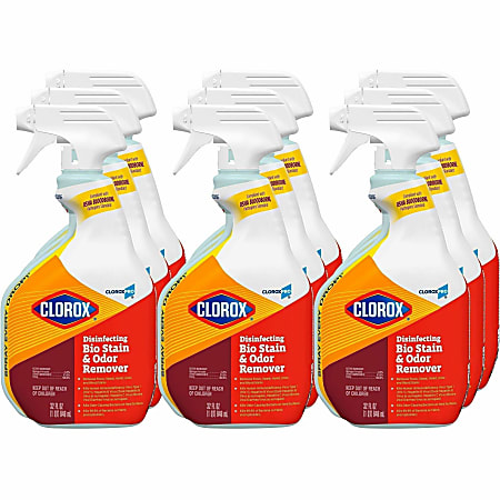 CloroxPro Disinfecting Bio Stain & Odor Remover Spray, Ready-To-Use, 32 fl oz, 432 Per Pallet - 31903PL
