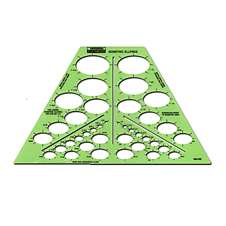 Rapidesign Ellipses Drafting Template Isometric Ellipses 38