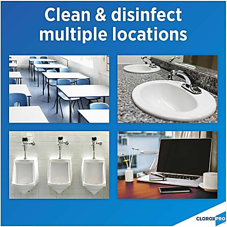 CloroxPro Clean-Up Disinfectant Cleaner with Bleach Refill - 128 fl oz (4 quart) - Fresh Scent - 108 / Pallet - Disinfectant, Antibacterial - Clear