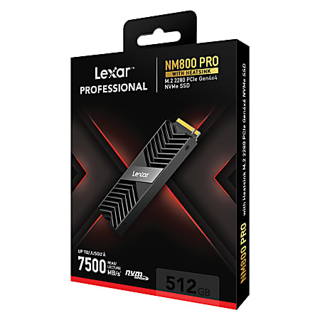 Lexar Professional NM800 PRO With Heatsink Internal M.2 2280 PCIe Gen4x4 NVMe Solid State Drive - Thumbnail 5