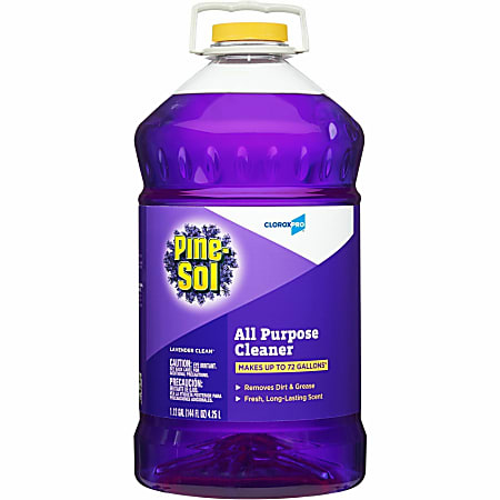 CloroxPro™ Pine-Sol All Purpose Cleaner - Concentrate - 144 fl oz (4.5 quart) - Lavender Clean Scent - 63 / Bundle - Water Soluble, Deodorize, Antibacterial - Purple