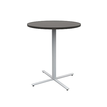 Safco® Jurni Steel And Laminate Round Bistro Table, 42"H x 36"W x 36"D, Asian Night/Silver